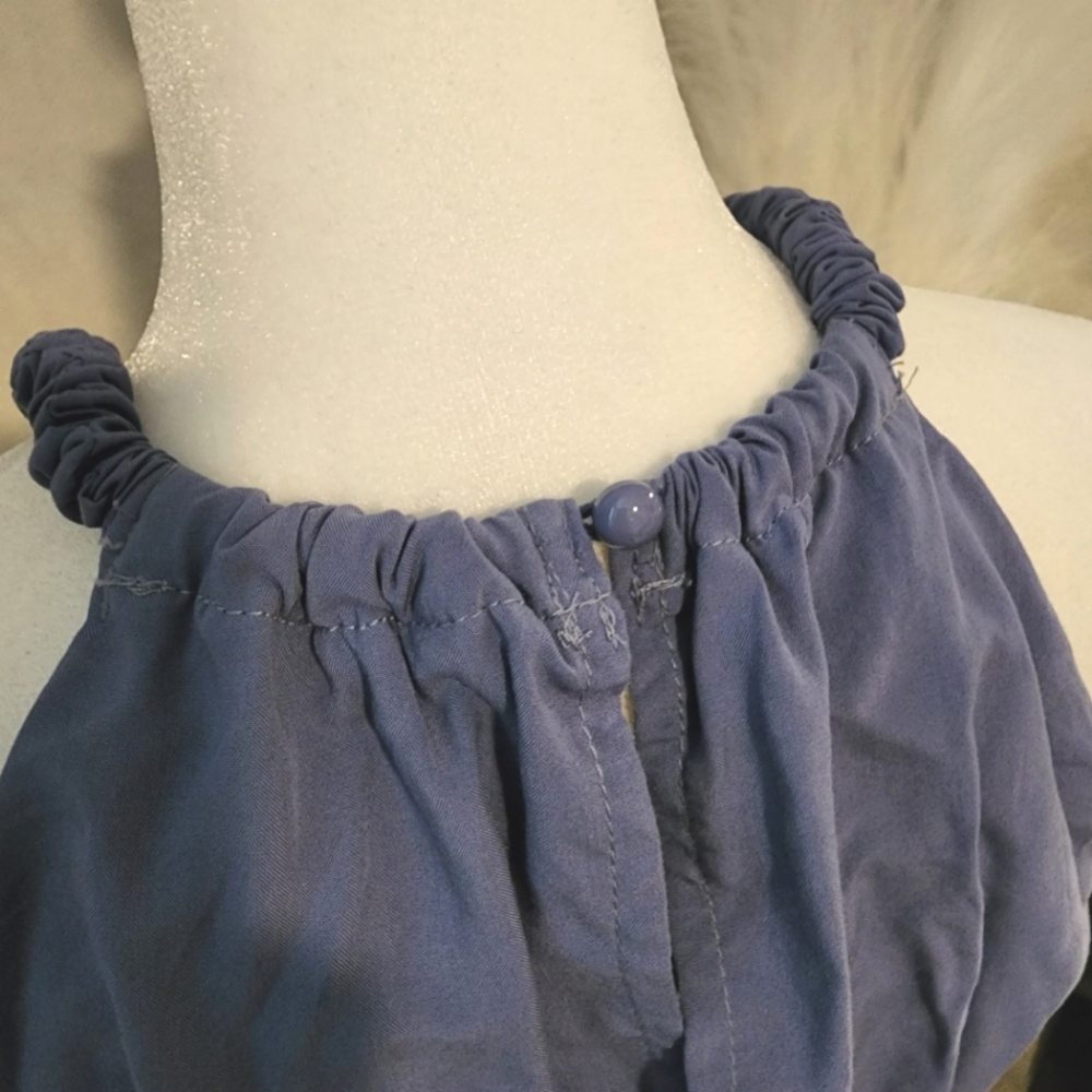 MIHOLL Dusty Blue Cutout Halter Maxi Dress - Picture 11 of 16